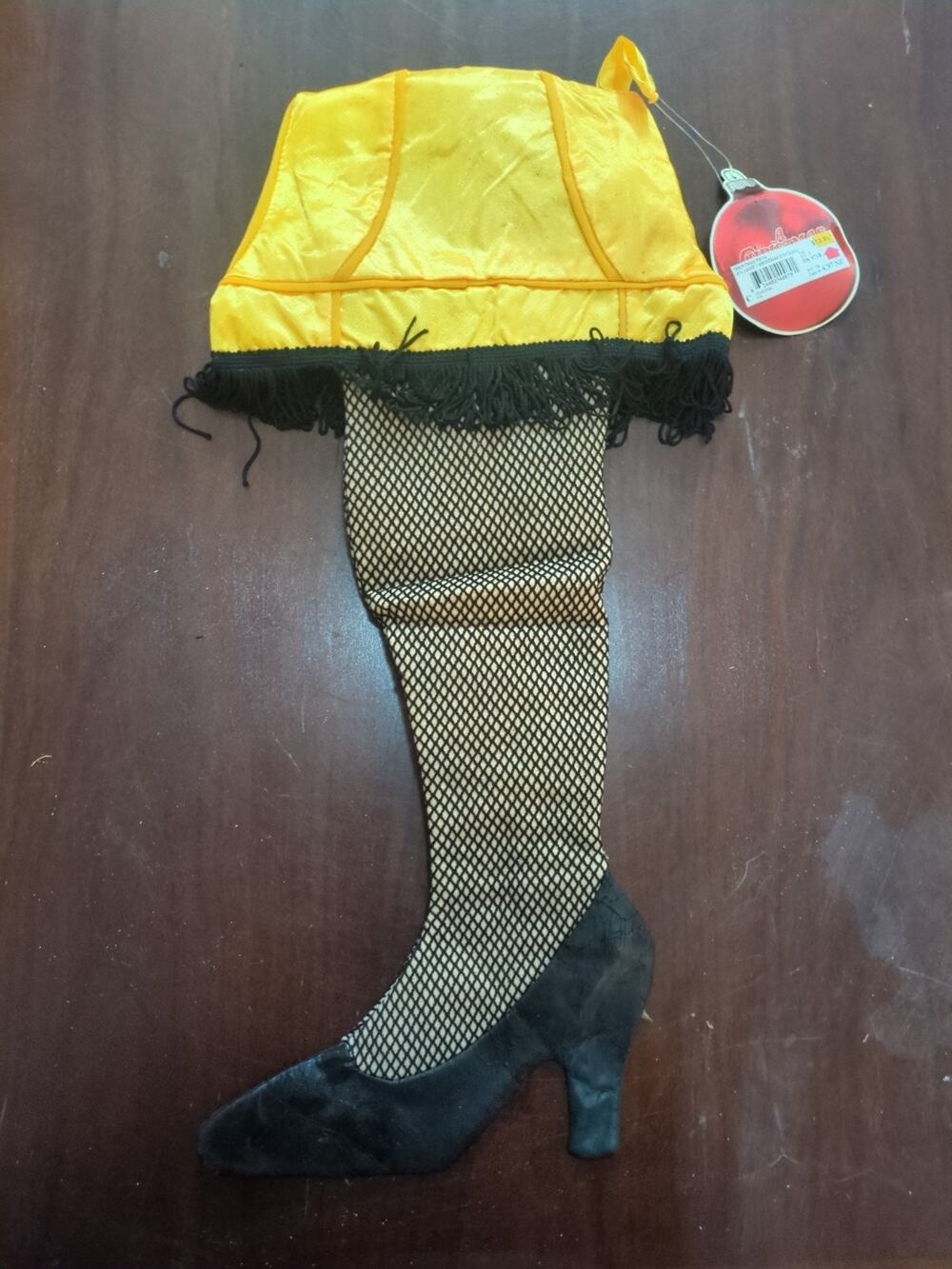 Christmas Story Leg Lamp Christmas Stocking Embroidered Fishnet 18” Neca